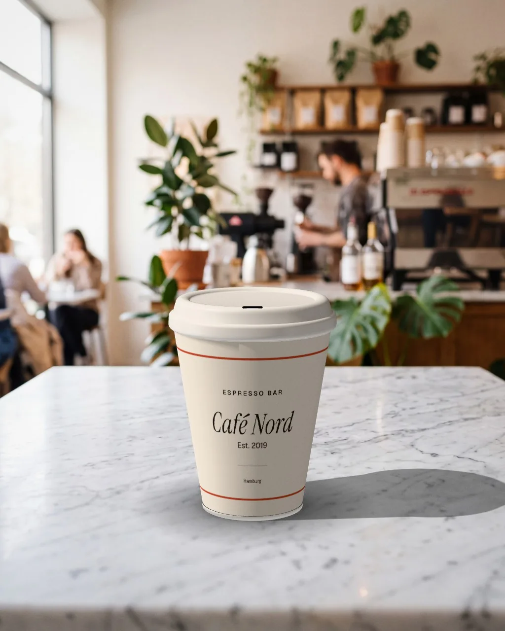 Coffee cup · Café marble mockup
