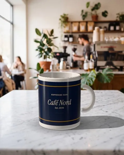 Mug · Café marble mockup