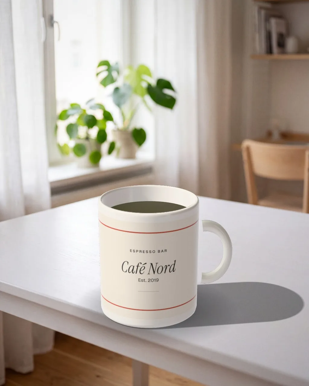 Mug · White desk mockup