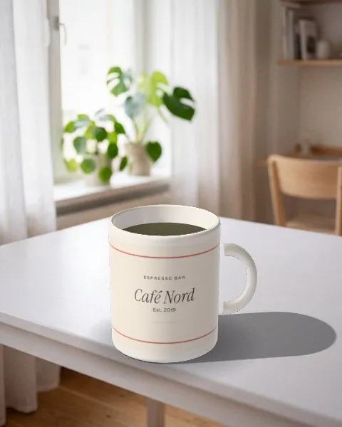 Mug · White desk mockup