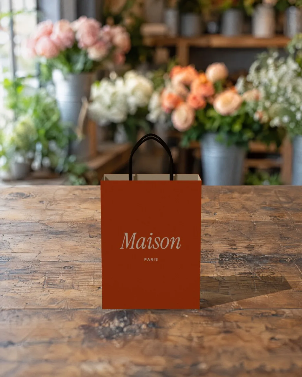Paper bag · Florist mockup