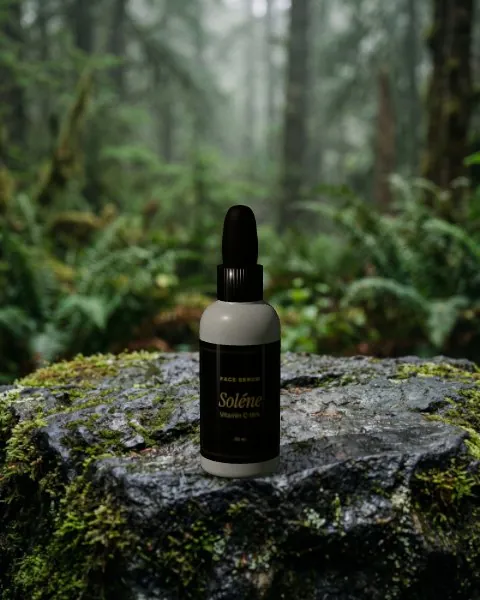 Serum bottle · Forest rock mockup
