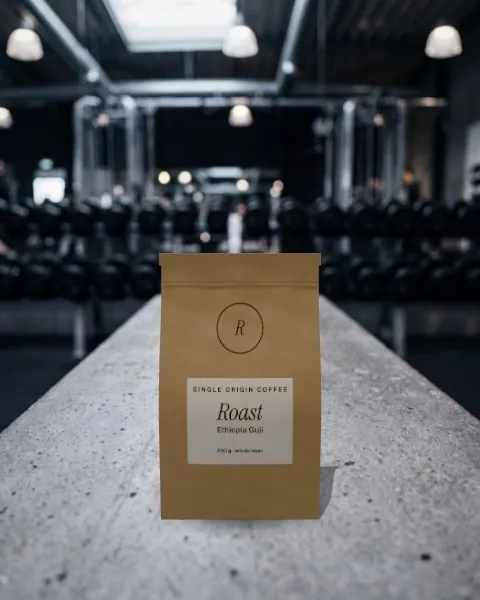 Stand-up pouch · Gym mockup