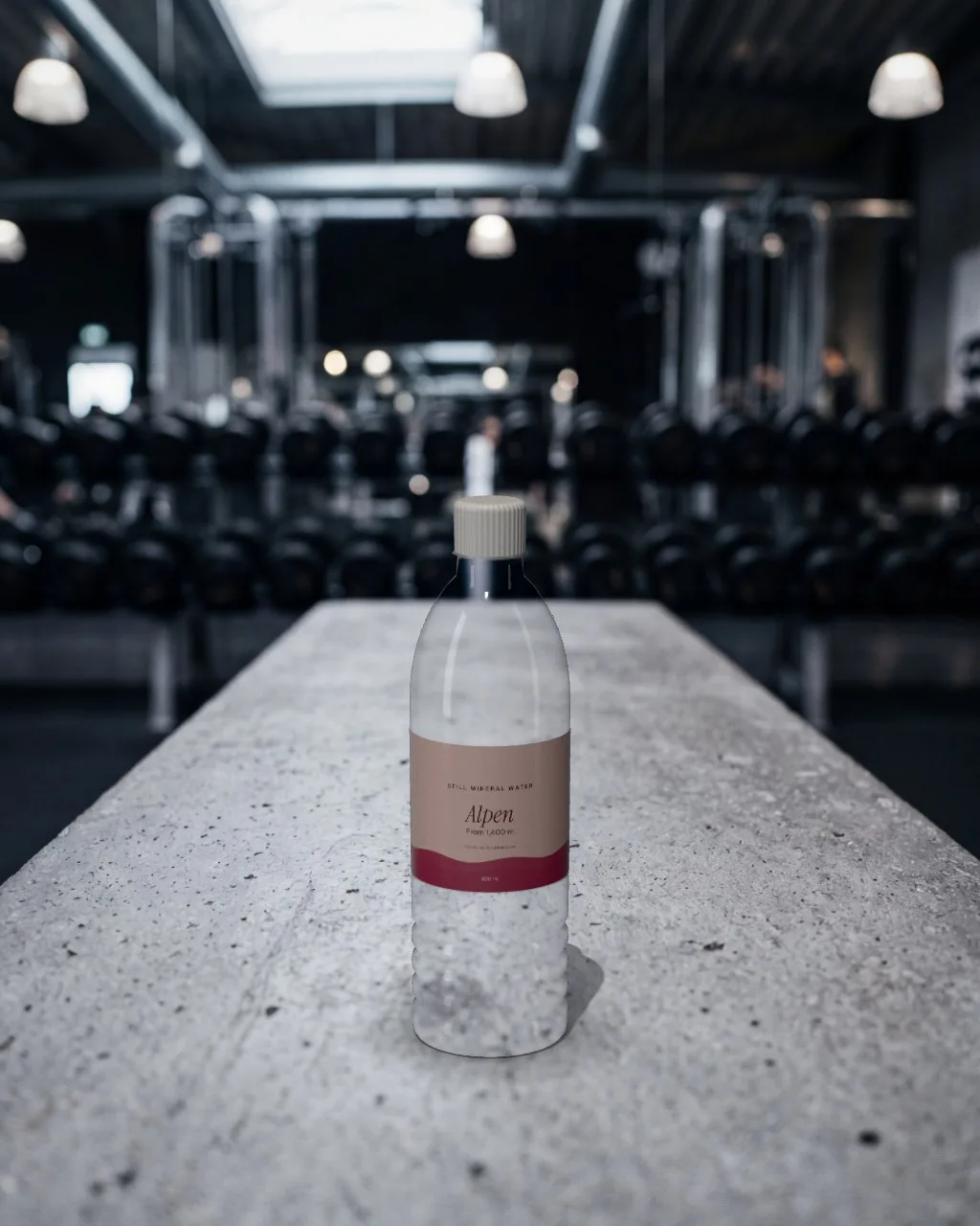 Water bottle · Gym mockup