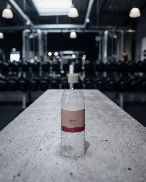 Water bottle · Gym mockup