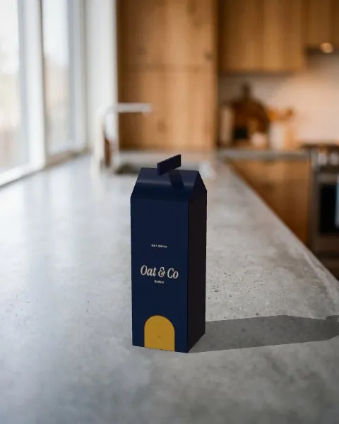 Drink carton · Concrete kitchen mockup