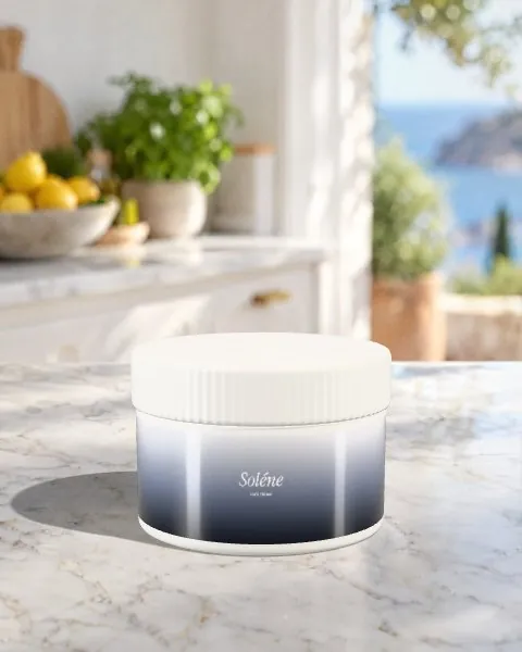 Cream jar · Lemon kitchen mockup