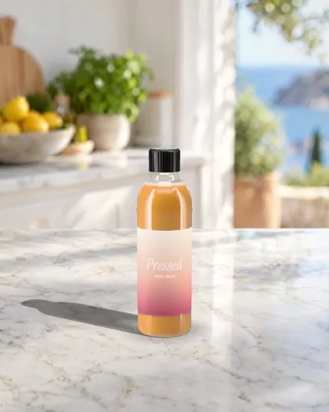 Juice bottle · Lemon kitchen mockup