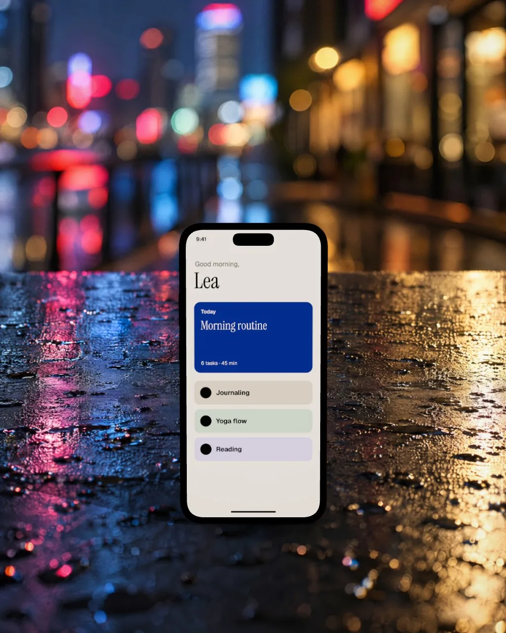 Smartphone · Neon night mockup