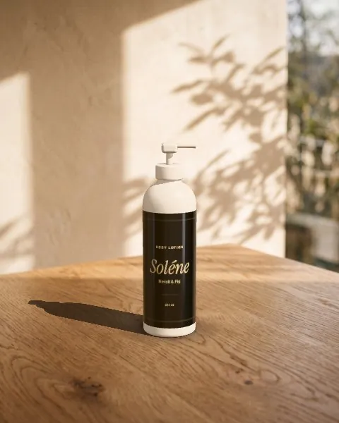 Pump bottle · Oak in the sun mockup