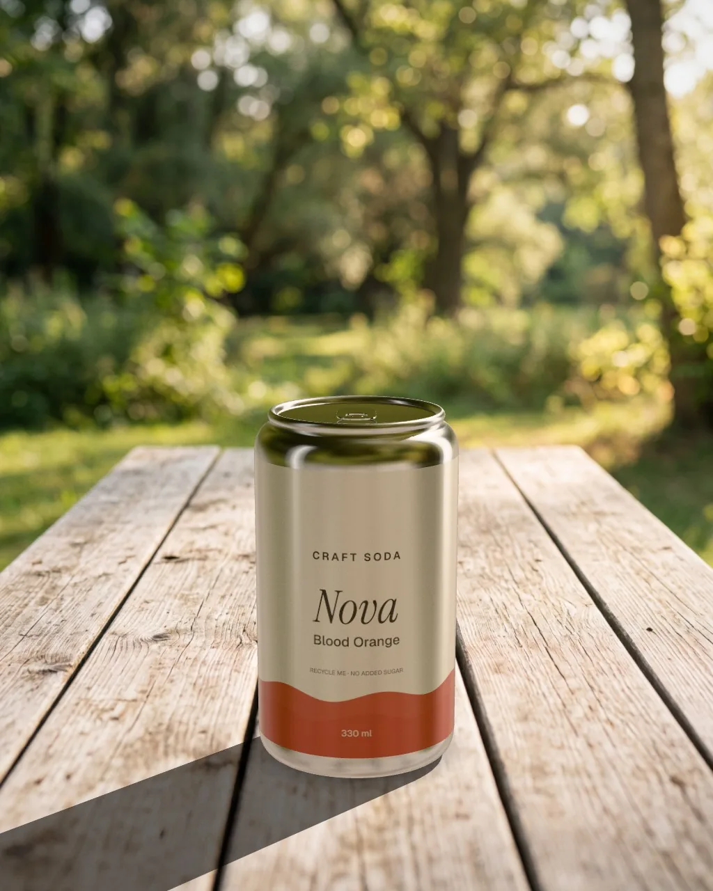 Can · Park picnic mockup