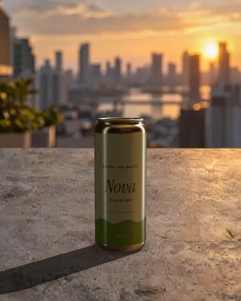 Slim can · Rooftop sunset mockup