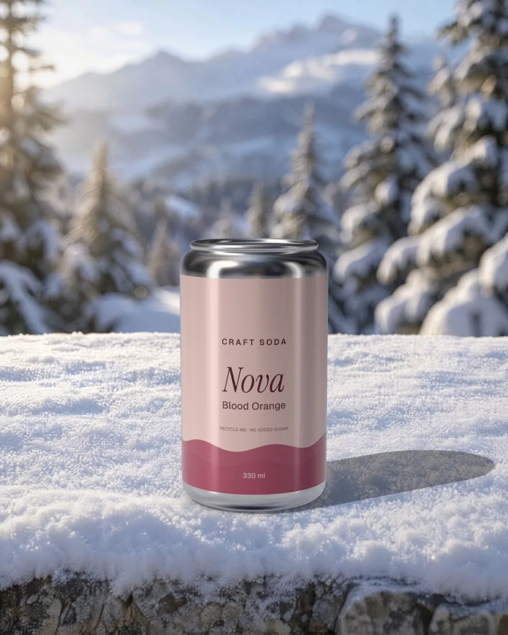 Can · Snow mockup