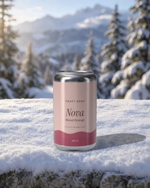Can · Snow mockup