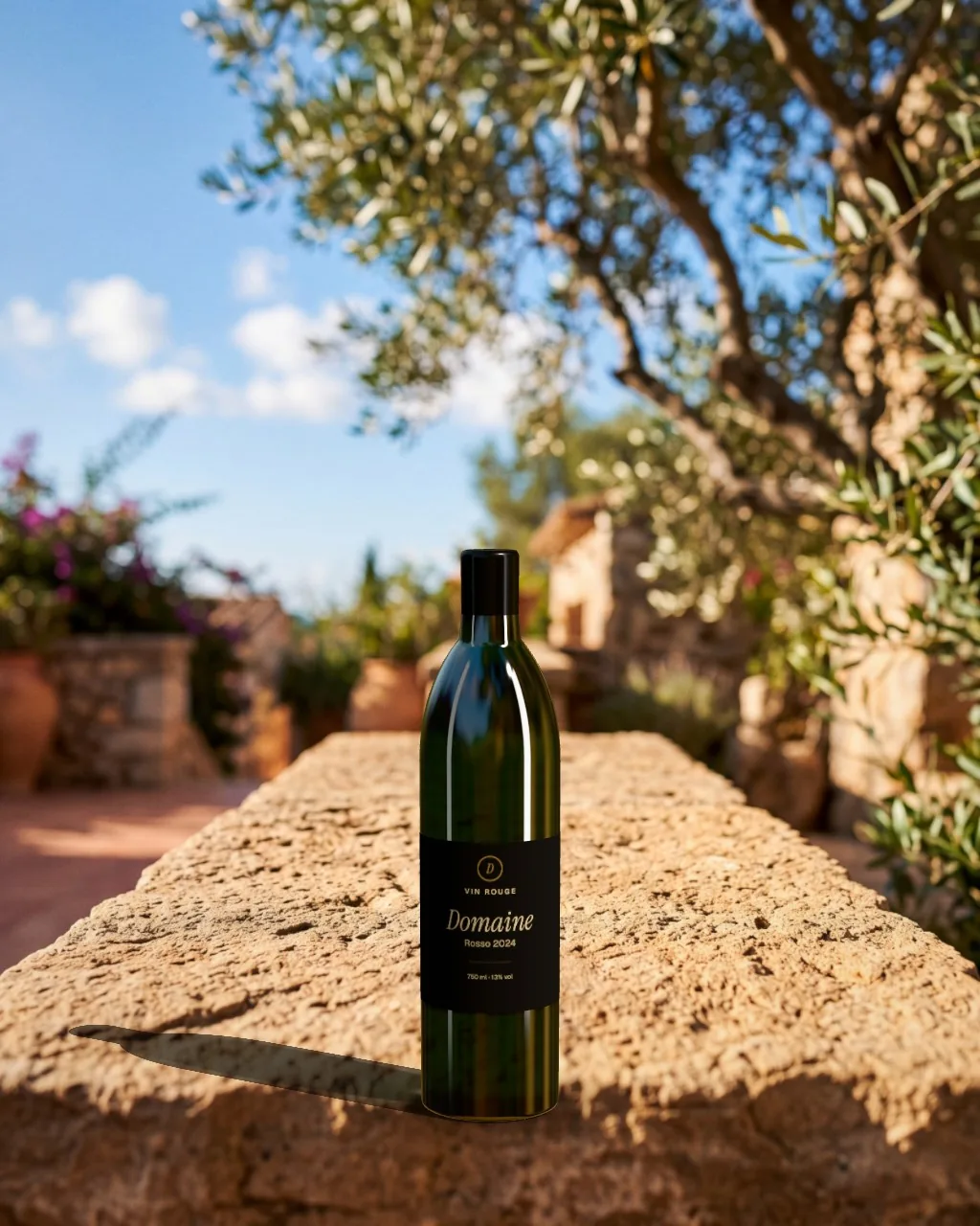 Wine bottle · Terrace mockup