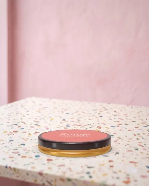 Powder compact · Pastel terrazzo mockup