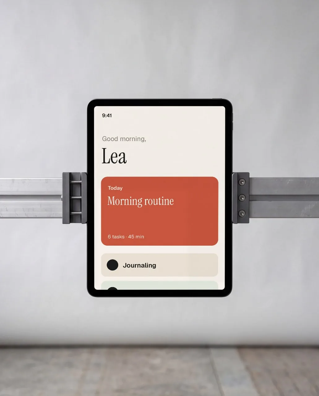 Tablet on a crossbar mockup