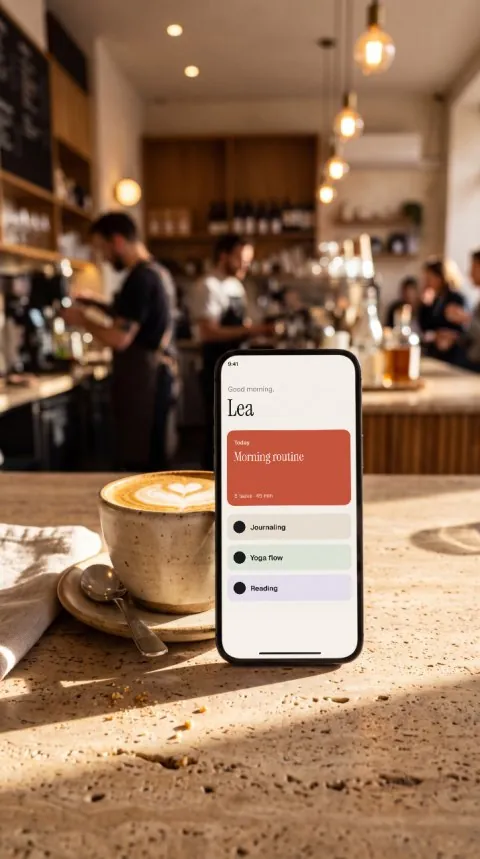 Café: phone (story 9:16) mockup