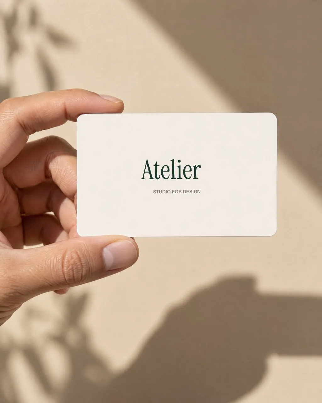 Payment card in hand mockup