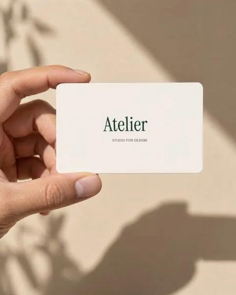 Payment card in hand mockup