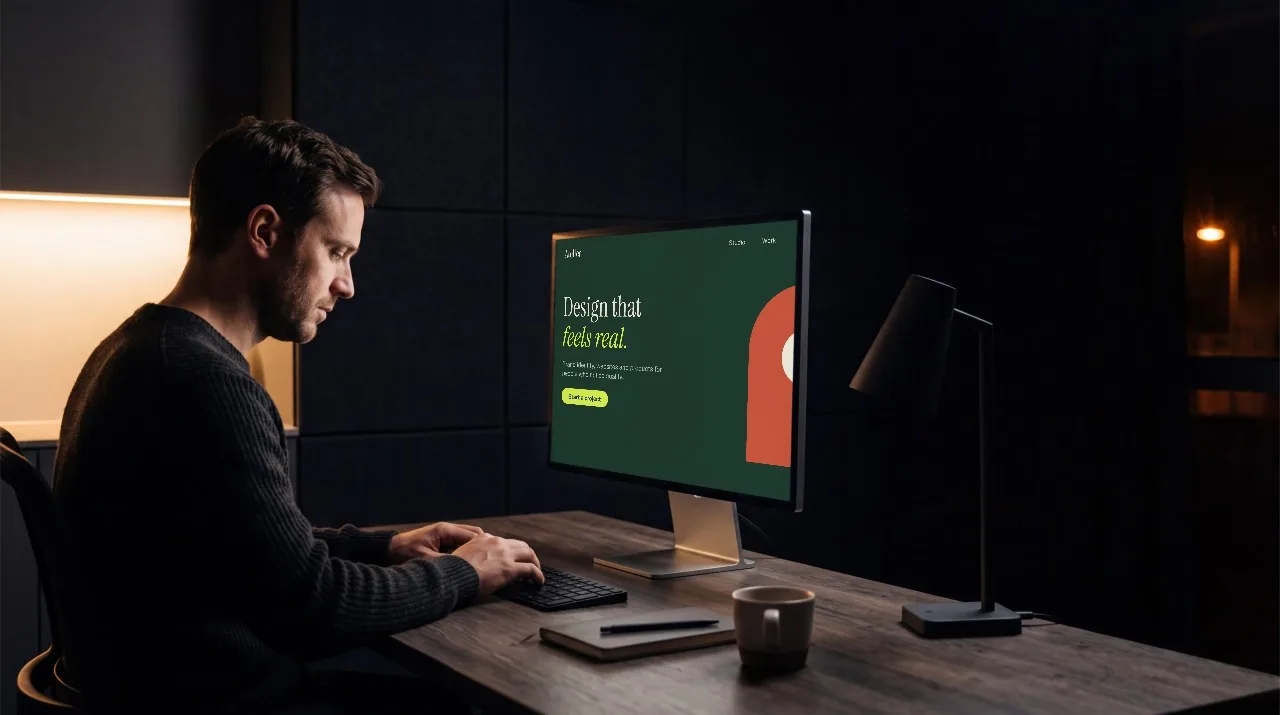 Display in the dark mockup
