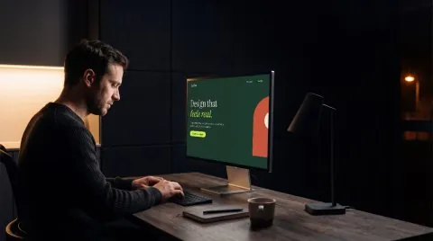 Display in the dark mockup