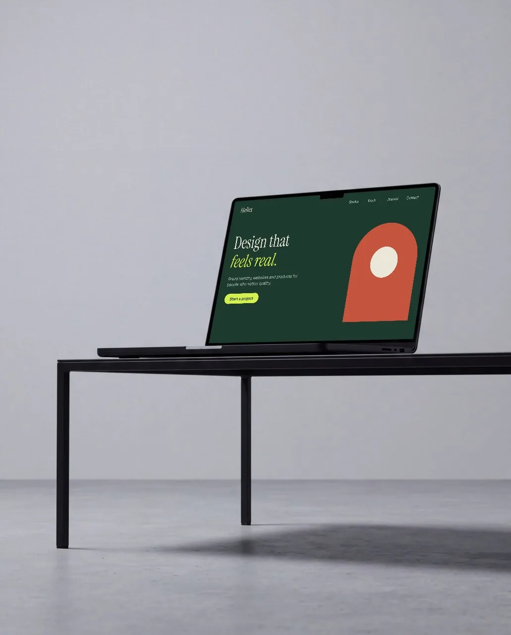 Laptop from below mockup