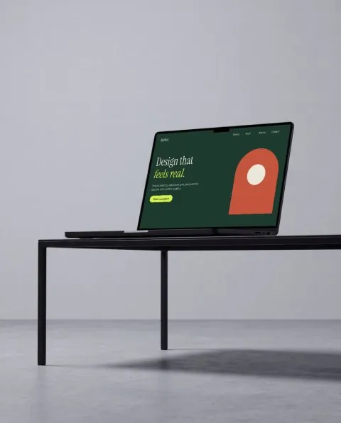 Laptop from below mockup
