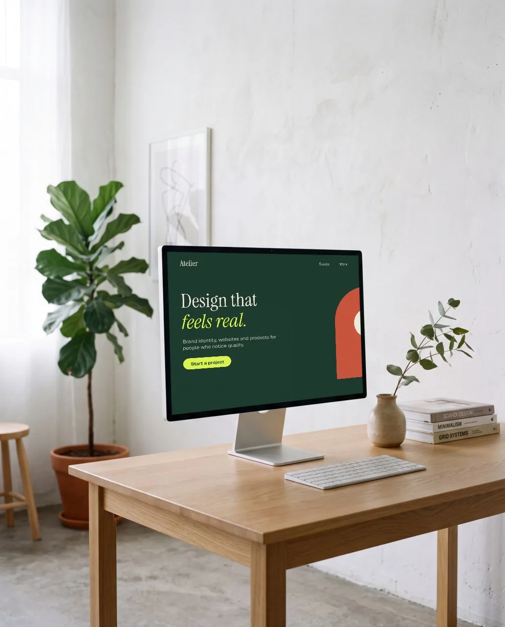 Studio: monitor mockup
