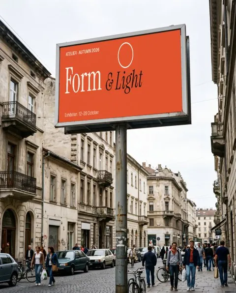 Highway billboard mockup