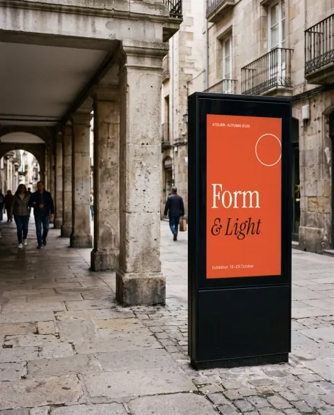 City info pillar mockup