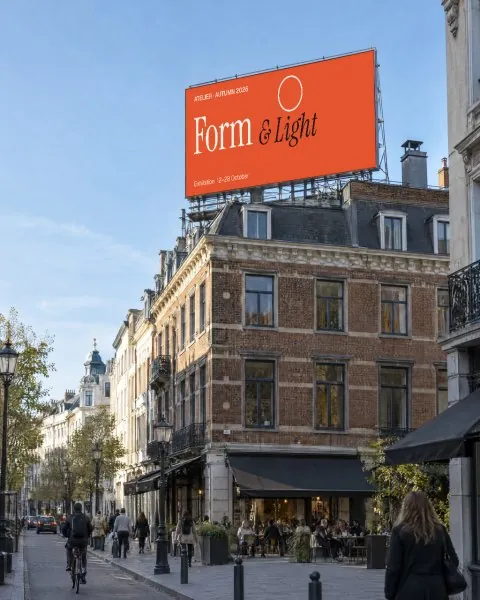 Rooftop billboard mockup